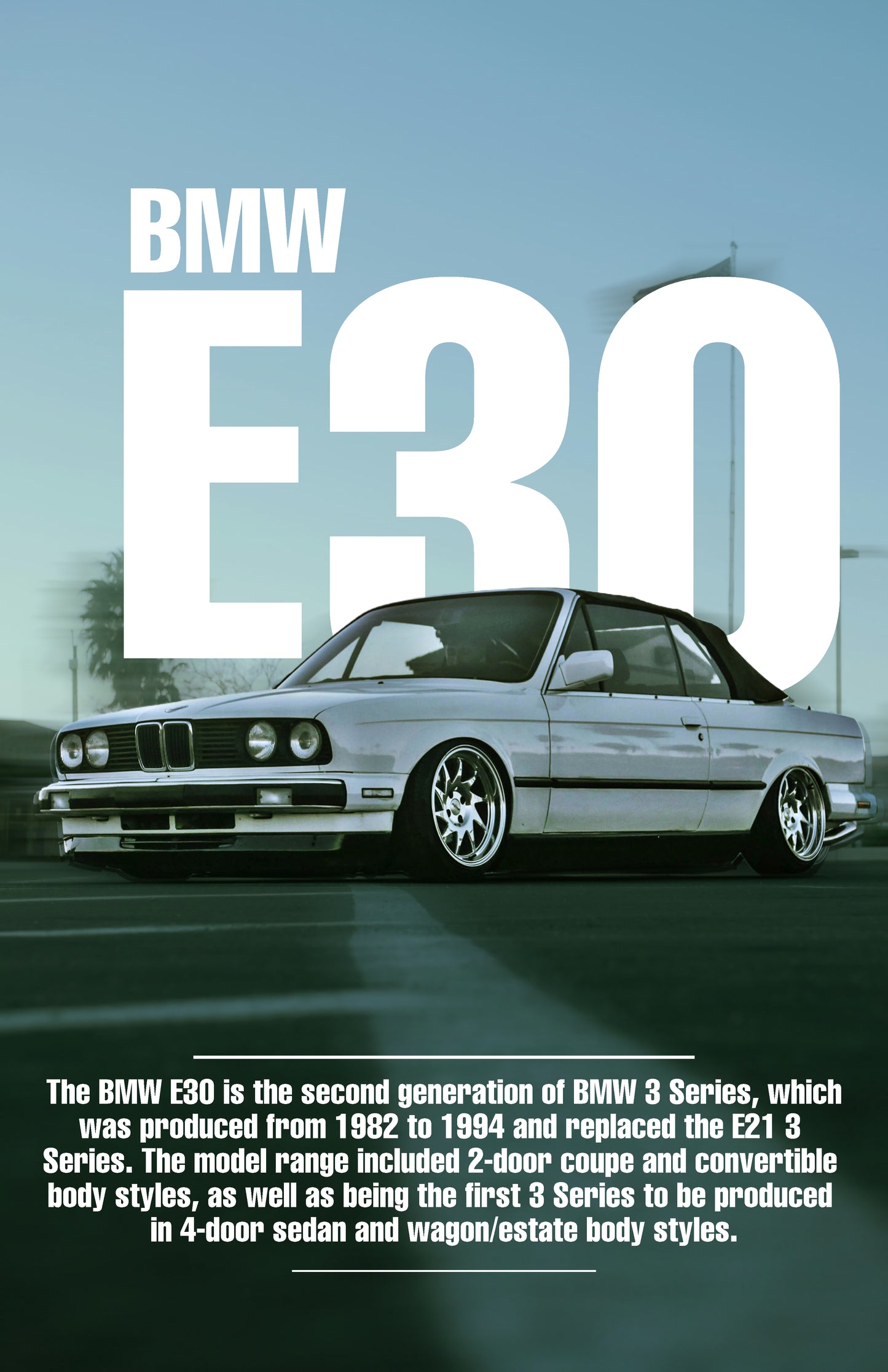 BMW E30 Poster