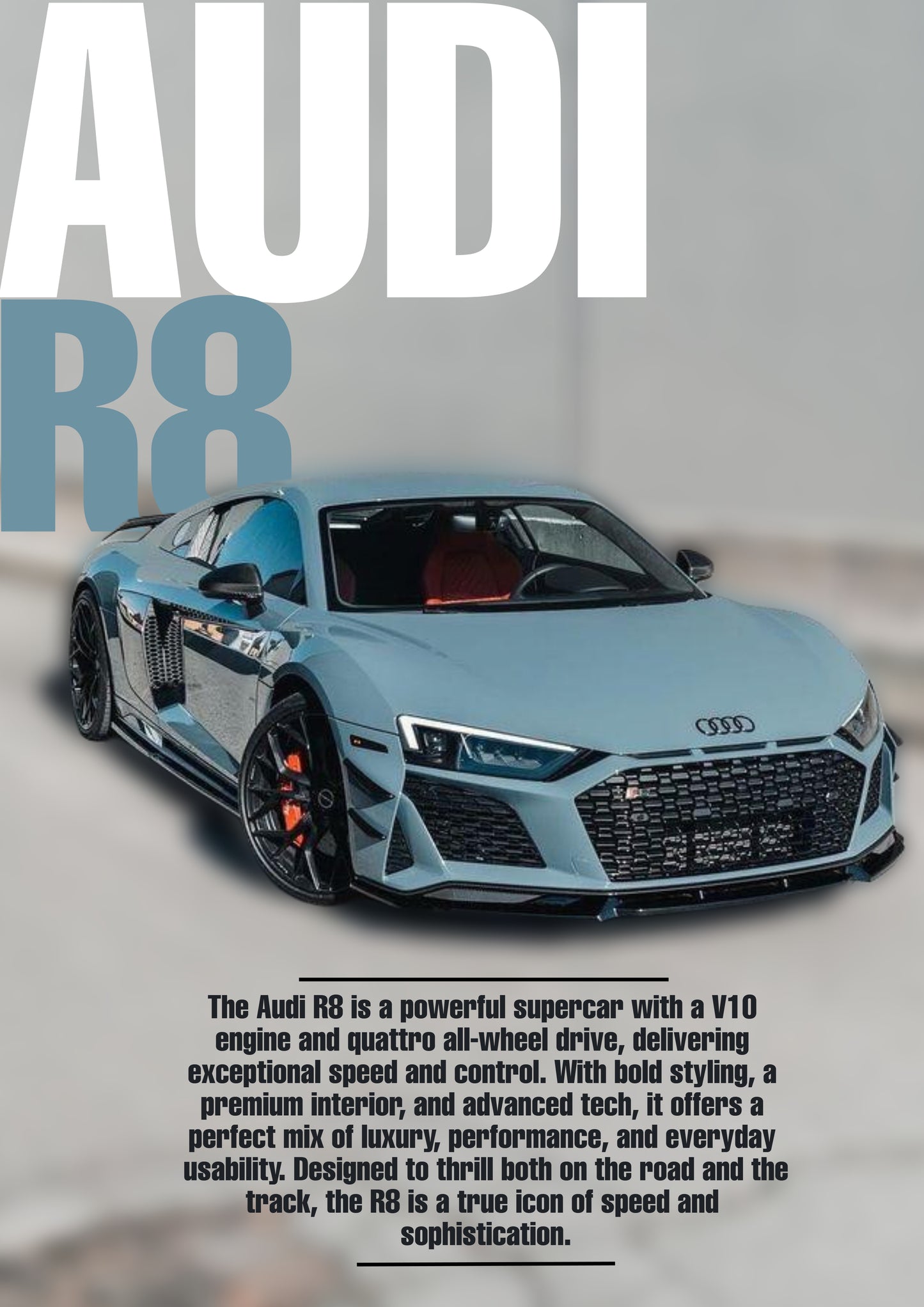 AUDI R8 Poster