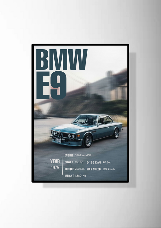BMW E9 Poster