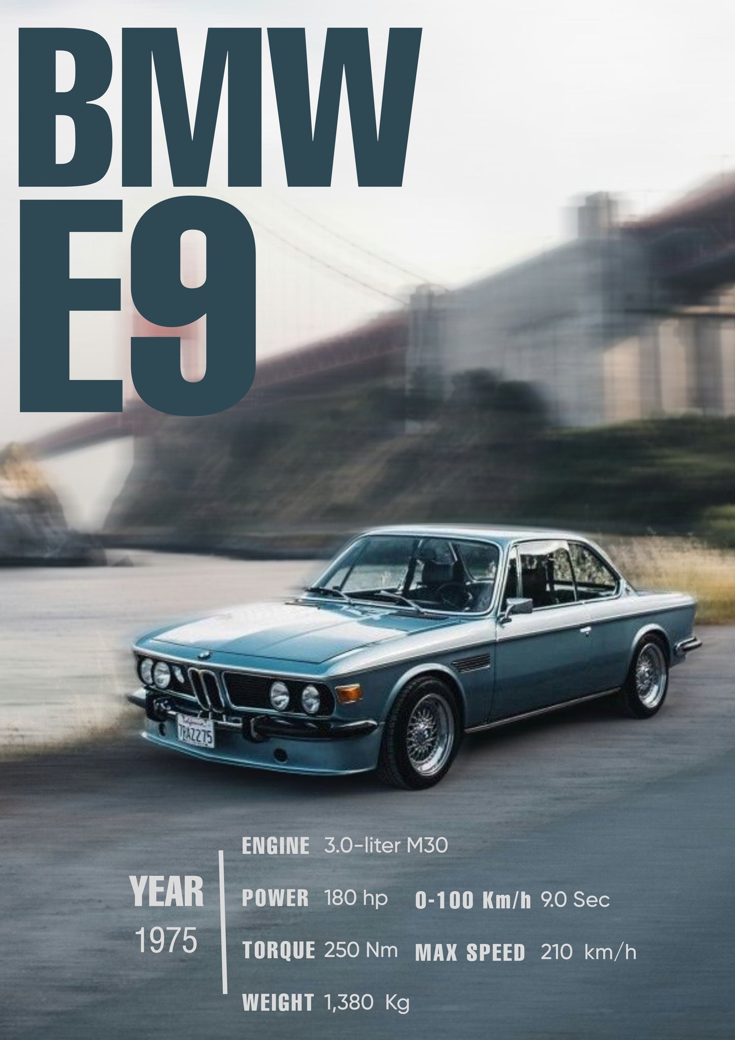 BMW E9 Poster