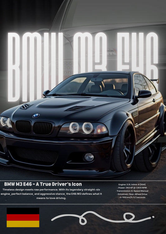 BMW M3 E46 Poster