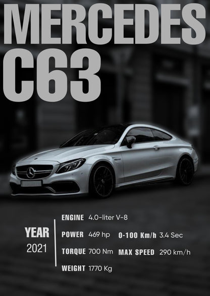 Mercedes C63 Poster