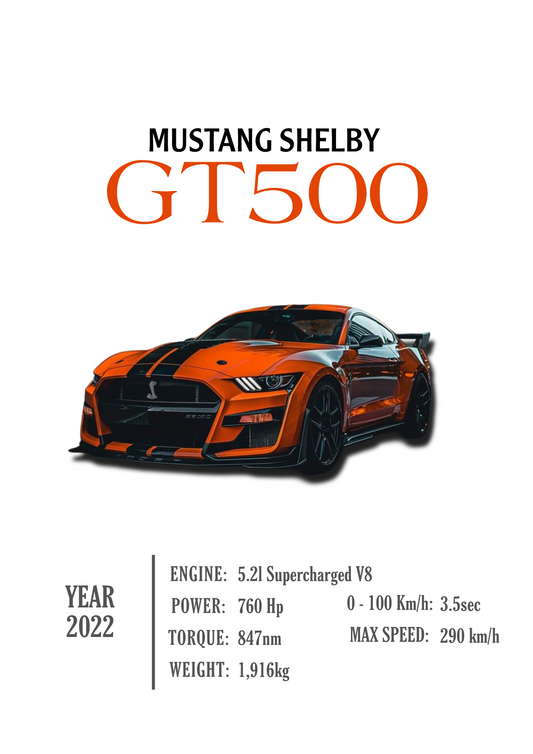 Mustang GT500 Poster