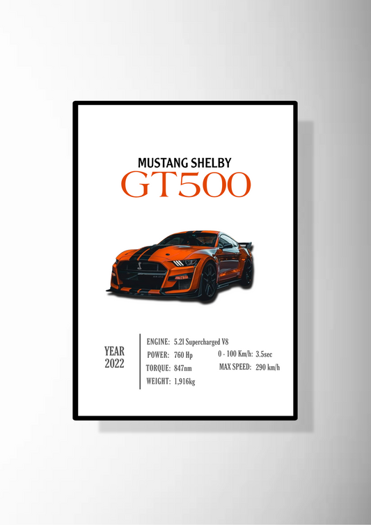 Mustang GT500 Poster