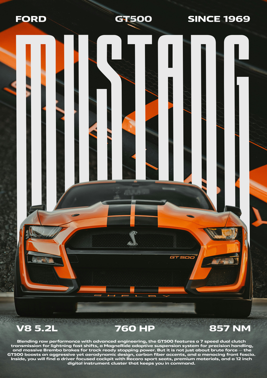 Mustang GT500 Poster